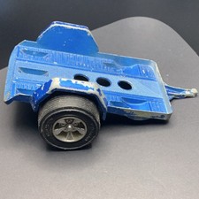 TootsieToy Big Slicks Trailer Diecast Toy Blue Black Vintage Made in USA