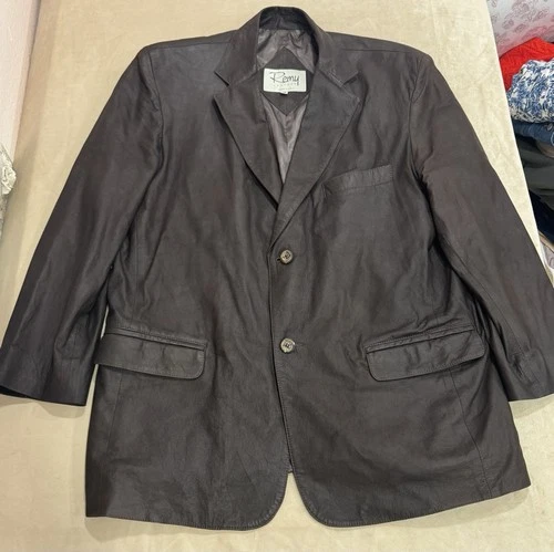 REMY 2-Button Leather Sport Coat Size: 42 MRSP: $1695 Made in USA image 2