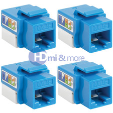 4x Cat5E Punch Down Keystone Jack RJ45 CAT5 Blue