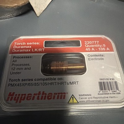 Hypertherm 220777 Electrode 15-105 A CopperPlus 5 pack