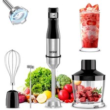 5-in-1 Handheld Blender 1000W Stick Mixer Set Whisk Chopper Cup