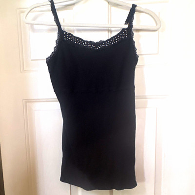 Limited Too Girls Y2K Vintage Camisole Tank Shirt, lace & Rhinestone Trim, Sz 16