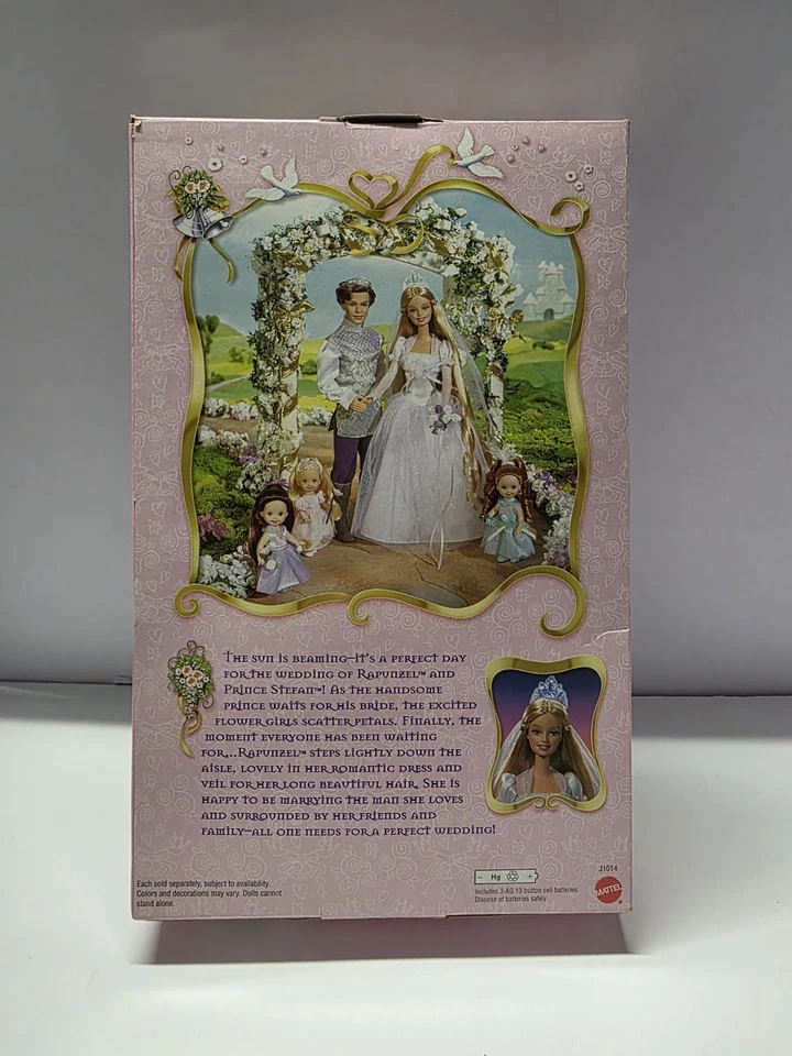 NUEVA Muñeca de Boda Barbie Rapunzel Nueva en Caja Mattel 2005 #J1014 Foto 4 de 4