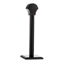 Sophisticated 17-Inch Black Wooden Headwear Stand - Perfect for Medieval Helmets