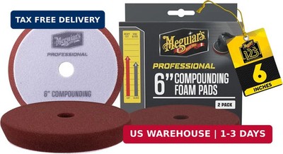 Meguiar's 6'' Foam Pad 2 Pack Compound Polishing Pad Set