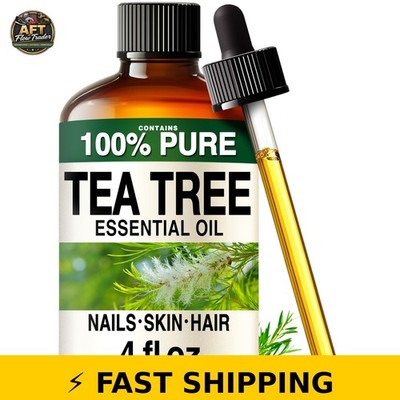 KUKKA 100% Pure Tea Tree Oil - 4 Fl Oz for Hair, Skin, Aromatherapy
