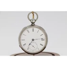 Antique Waltham Sterling Silver Pocket Watch LS Brigham Marlboro Mass Key Wind