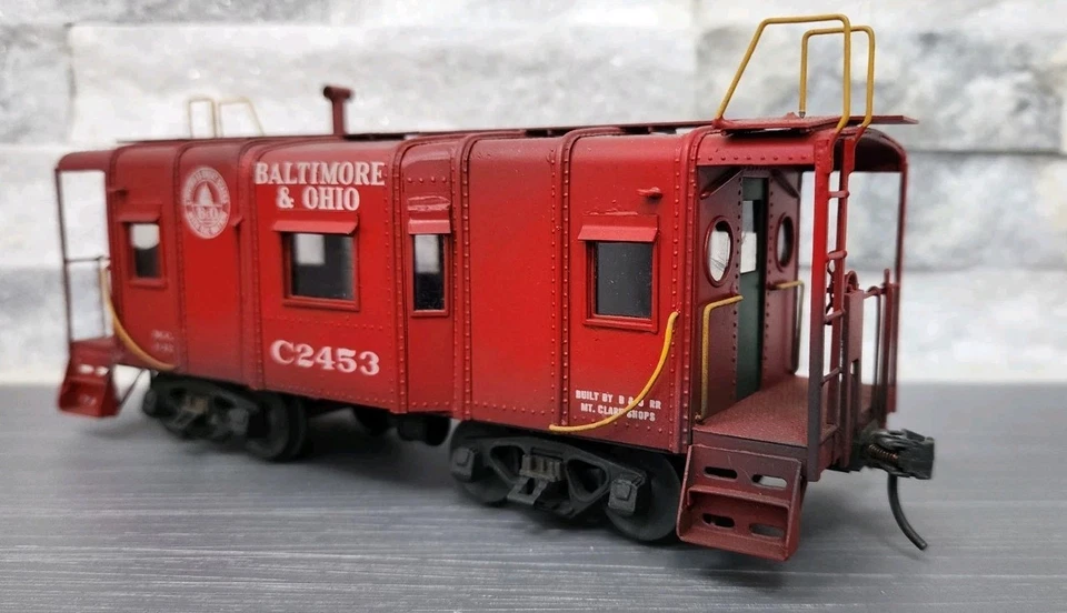 O Scale Brass B&O #C2453 Wagontop Caboose Ptd. [Max Gray/USH(?)] MINT!! - Image 3 of 4