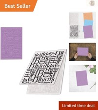 Versatile Happy Birthday Embossing Folder - Perfect for DIY Decor Projects