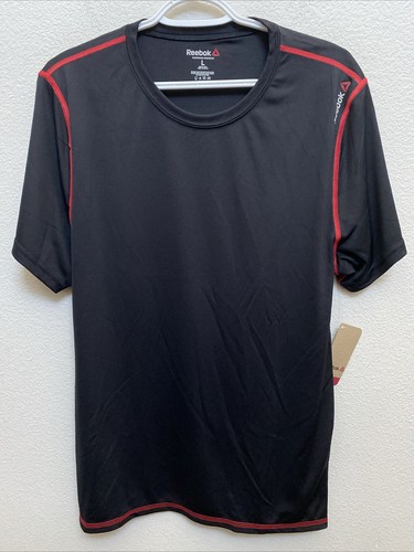 NEW Reebok Performance Underwear Men's Short Sleeve Black T-Shirt Large NWT
