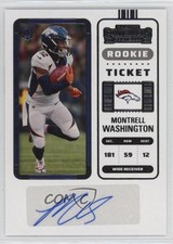 2022 Panini Contenders Rookie Ticket Montrell Washington #227 Auto 17p7