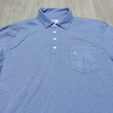 Johnnie-O Hangin' Out Men's Large Coastal Wash Polo Shirt Cloudburst LS