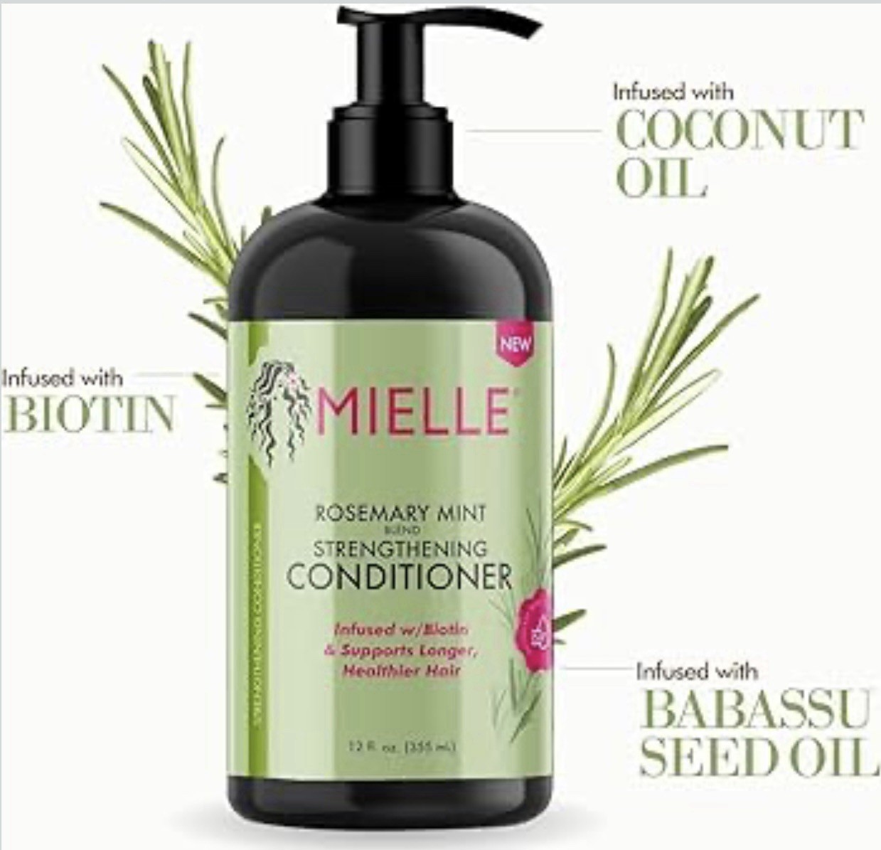 Mielle Organics Rosemary Mint Blend Strengthening Conditioner (2 Pack)