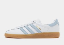 Adidas Originals Munchen Leather Men's Shoes in White and Blue