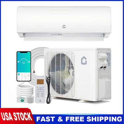  9000 BTU Mini Split AC Unit & Heat Pump Air Conditioner Ductless Inverter WIFI