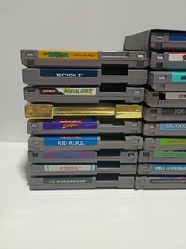 NES Video Game Lot of 41 Lethal Weapon Beetlejuice Pacman Addams Family + More