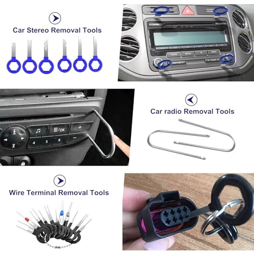 432Pcs Auto Trim Removal Tool Kit No Scratch Pry Tool for Car Door Panel 