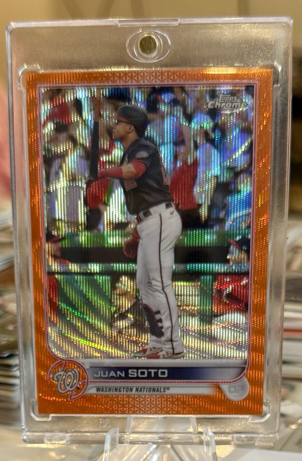 Juan Soto 2022 Topps Chrome Orange Wave Refractor Juan Soto #129 Mets #’d /25