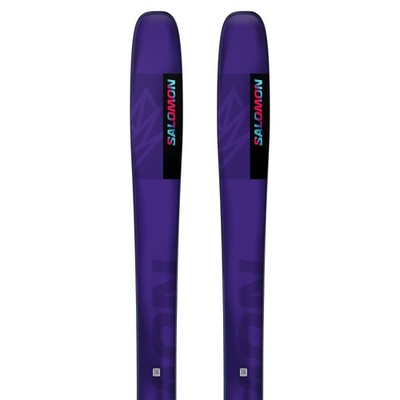 Salomon QST 98 Freeride Skis, Tillandsia Purple/Pastel Neon Blue 3