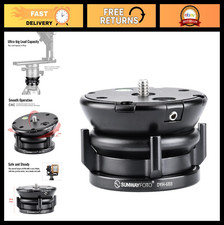 Heavy-Duty Leveling Base Tripod Head - 22 lbs Load Capacity, Adjustable, Black