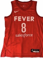 NWT! Sophie Cunningham #8 Indiana Fever Dri-fit Red Heat Press Jersey Size L