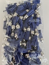100 Each Bag (approx) Jewellery Faux Suede charm Tassel new Bright Blue