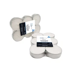 White Unscented Indoor/Outdoor Oversized Tealight Candles,6 Count