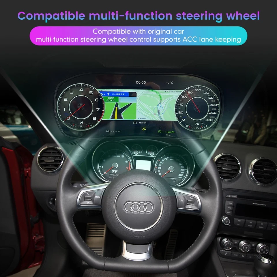 Cuadro de instrumentos digital LCD de 10,25" para Audi TT 2008-2014 Foto 3 de 4