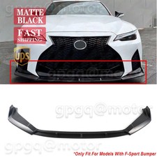 For Lexus Is350 Is500 21-2025 Gt Style Matte Black Front Bumper Lip Splitter Kit