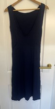 Metalicus Women’s Navy Wool Midi Dress. One Size