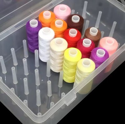 Embroidery Thread Storage Box   42 Rolls, Clear Pp Plastic, Portable Design