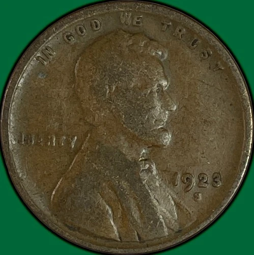 1923-S Lincoln Wheat Cent Very Good VG Coin #34316