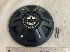 American Outlaw Matte Black Wheel 8x165.1 Rim Hub Cover Center Cap 5262-8165