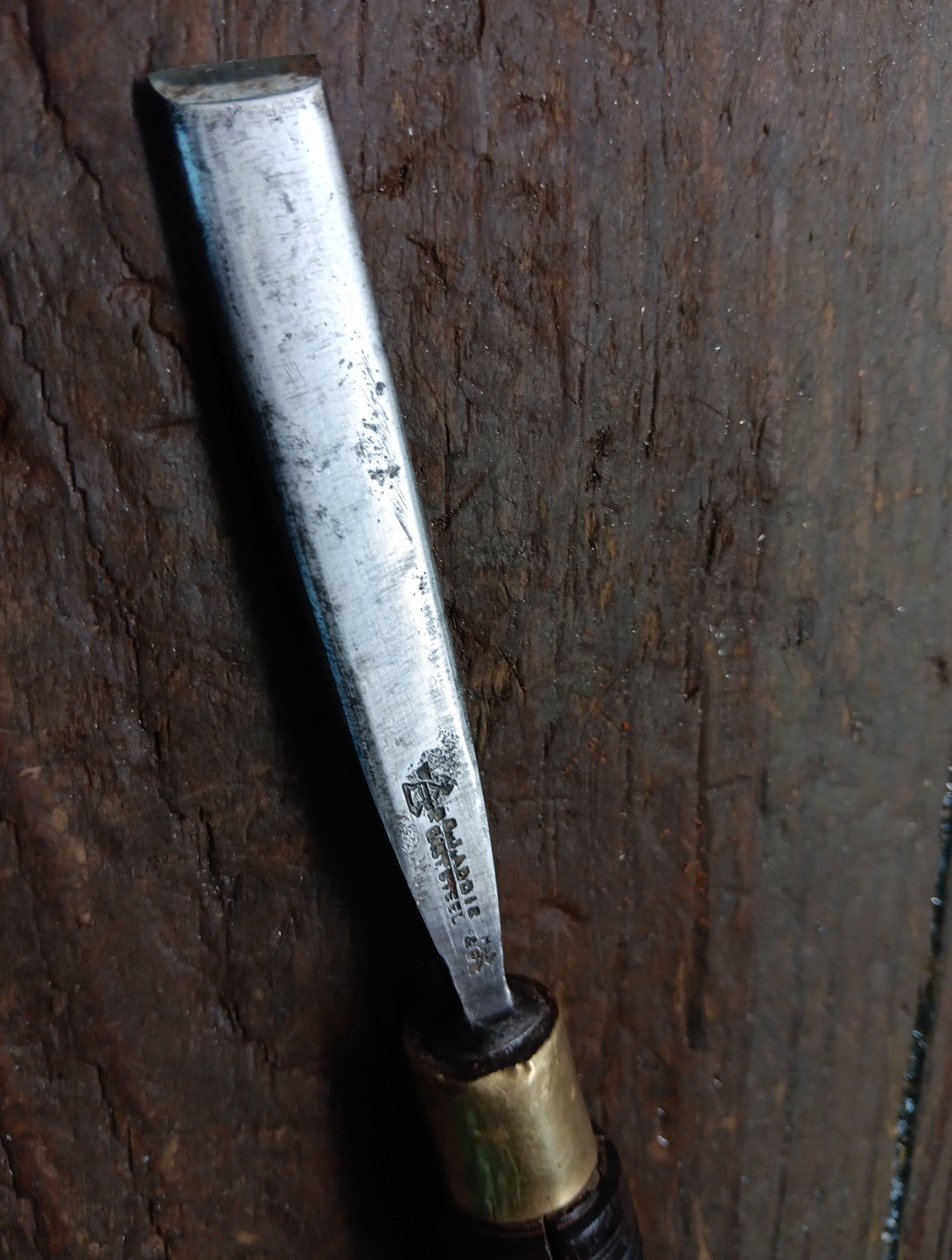 Antique B.J. Addis  #3 Sweep Carving Gouge 5/8" Wide Woodworking 8-1/2" 