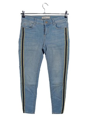 Zara Basic Z1975 Denim Damen Jeans Hose Streifen Hellblau Gr. 36 W28