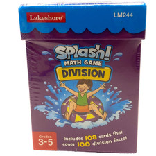 Splash Division Math Game By Lakeshore LM244 Grades 3-5 108 Cards Learning
