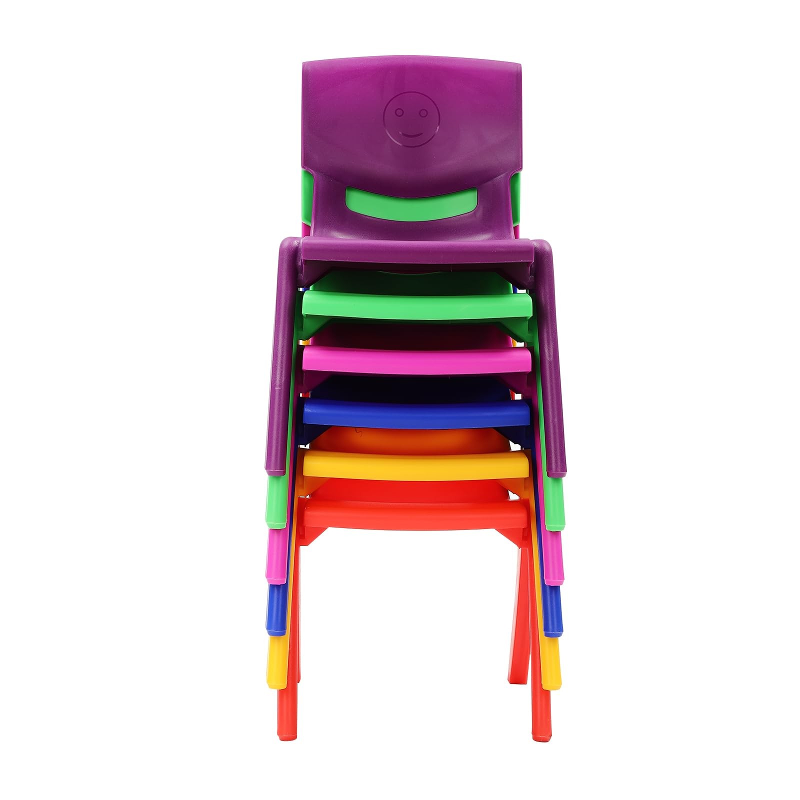 S, Kids Plastic Stack Chairs Classroom Chairs 6 Pack