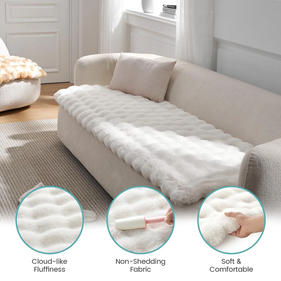 Faux Fur Couch Cover for Dogs Washable, Ultra Soft Pet Sofa Cover for Car Sea... - Image 2 of 4