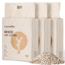 FUKUMARU Tofu Cat Litter, 18 LBS Clumping Cat Litter Flushable, Dust Free, Na...