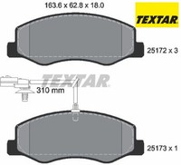 Textar 2517201 Bremsbelagsatz FüR Scheibenbremse Bremsbelagsatz
