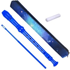 Auteey 8 Holes Soprano Recorder with Cleaning Rod and Bag, Professional Blue