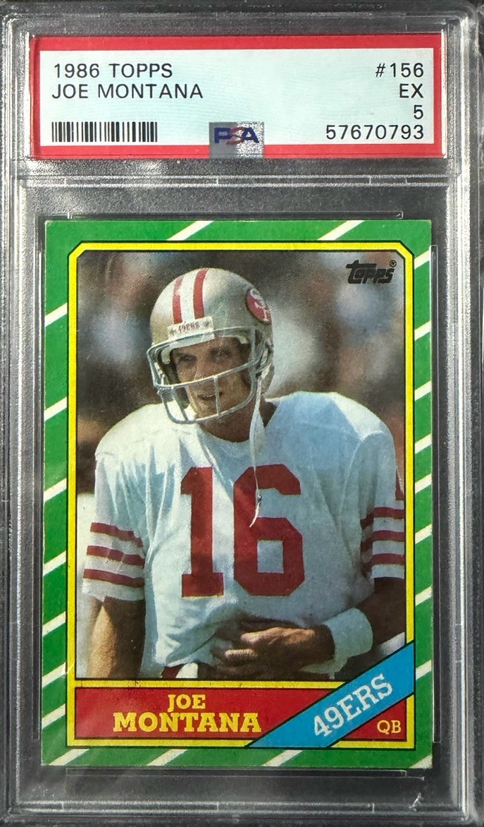 1986 Topps Joe Montana #156 HOF PSA 5 EXCELLENT CONDITION