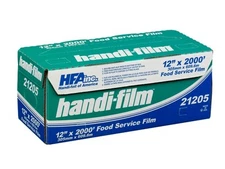 Handi-Film 12"x2000' Plastic Food Service Film Cling Wrap Roll - HFA # 21205