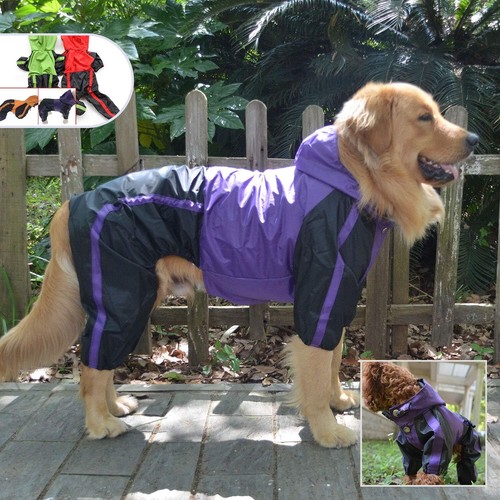 Dog Raincoat Lightweight 4 Feet Four Legs Rain Coats for Small Medium Large Dogs - Picture 20 of 64