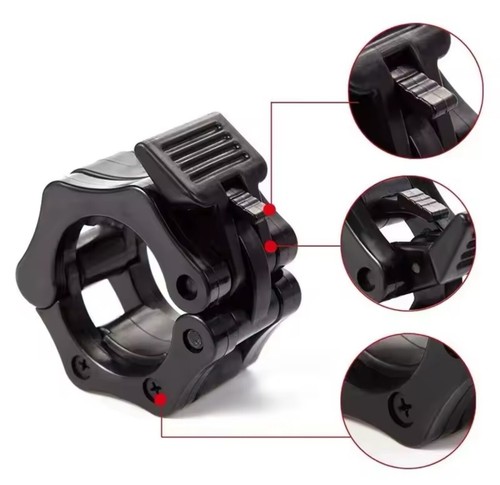 Morsetti Bilanciere 25mm Nero Sgancio Rapido Collari Manubri Bilancieri Fitness - Foto 8 di 20