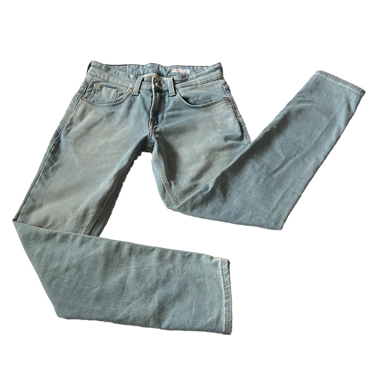 Spykar Mens KANO Mid Rise Slim Skinny Tapered Blue Modern Ankle