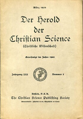 German-English Christian Science ''Der Herold'' or ''The Herald'' - March 1924