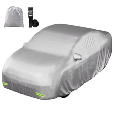 Mockins 185" x 70" x 60" 190T Silver Polyester Car Cover Waterproof & Protective