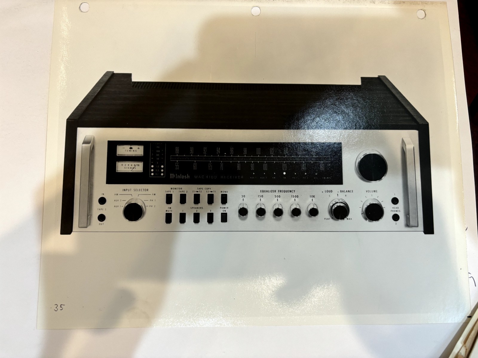 VINTAGE McIntosh MAC4100 MAC-4100 Color Frameable Factory Photo *ORIGINAL*
