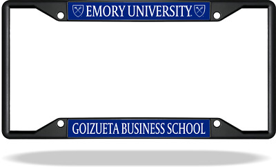Emory Goizueta Business School Black License Plate Frame